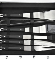 BBQ Σετ 6 Τεμάχια Πολυτελείας Stainless Steel από ανοξείδωτο ατσάλι με δώρο βαλιτσάκι και Γάντια σιλικόνης - BARBEQUEThe GrBazaar of BrandsThe GrBazaar of BrandsBBQ Σετ 6 Τεμάχια Πολυτελείας Stainless Steel από ανοξείδωτο ατσάλι με δώρο βαλιτσάκι και Γάντια σιλικόνης
