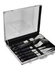 BBQ Σετ 6 Τεμάχια Πολυτελείας Stainless Steel από ανοξείδωτο ατσάλι με δώρο βαλιτσάκι και Γάντια σιλικόνης - BARBEQUEThe GrBazaar of BrandsThe GrBazaar of BrandsBBQ Σετ 6 Τεμάχια Πολυτελείας Stainless Steel από ανοξείδωτο ατσάλι με δώρο βαλιτσάκι και Γάντια σιλικόνης