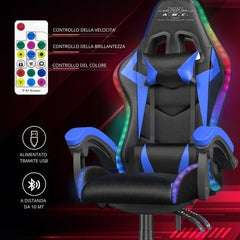 Gaming Καρέκλα A.M.C. με LED RGB Φωτισμό & Χειριστήριο | Εργονομικός Σχεδιασμός για Άνεση & Στυλ - A.M.C.®The GrBazaar of BrandsGaming Καρέκλα A.M.C. με LED RGB Φωτισμό & Χειριστήριο | Εργονομικός Σχεδιασμός για Άνεση & Στυλ