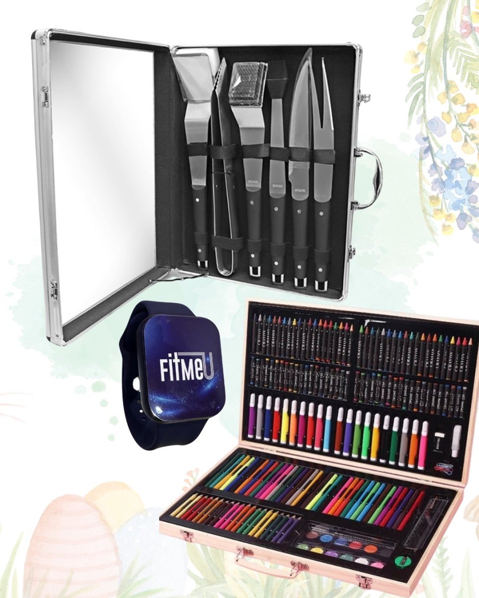 ΠΑΣΧΑΛΙΝΟ COMBO - Σετ Ζωγραφικής 180 τεμάχια & VYATTA Smartwatch & Σετ BBQ 6 τεμάχια - Πακέτο V7 - SMARTWATCHESΠΑΚΕΤΟThe GrBazaar of BrandsΠΑΣΧΑΛΙΝΟ COMBO - Σετ Ζωγραφικής 180 τεμάχια & VYATTA Smartwatch & Σετ BBQ 6 τεμάχια - Πακέτο V7