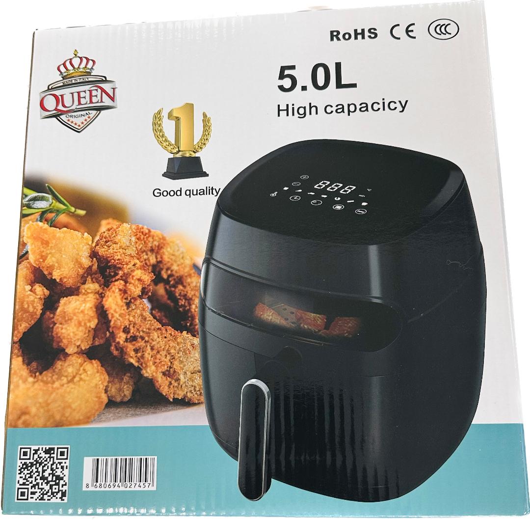 QUEEN Φριτέζα 5L CD50 & Σετ 6 Μαχαίρια & Ζυγαριά Smart