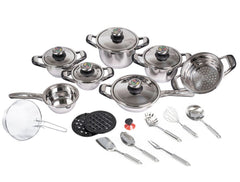 Σετ Μαγειρικών Σκευών A.M.C. 25 Τεμαχίων Inox | Επαγγελματική Ποιότητα – Πολυτελής Κατασκευή – Ολοκληρωμένο Πακέτο Κουζίνας - The GrBazaar of BrandsThe GrBazaar of BrandsΣετ Μαγειρικών Σκευών A.M.C. 25 Τεμαχίων Inox | Επαγγελματική Ποιότητα – Πολυτελής Κατασκευή – Ολοκληρωμένο Πακέτο Κουζίνας