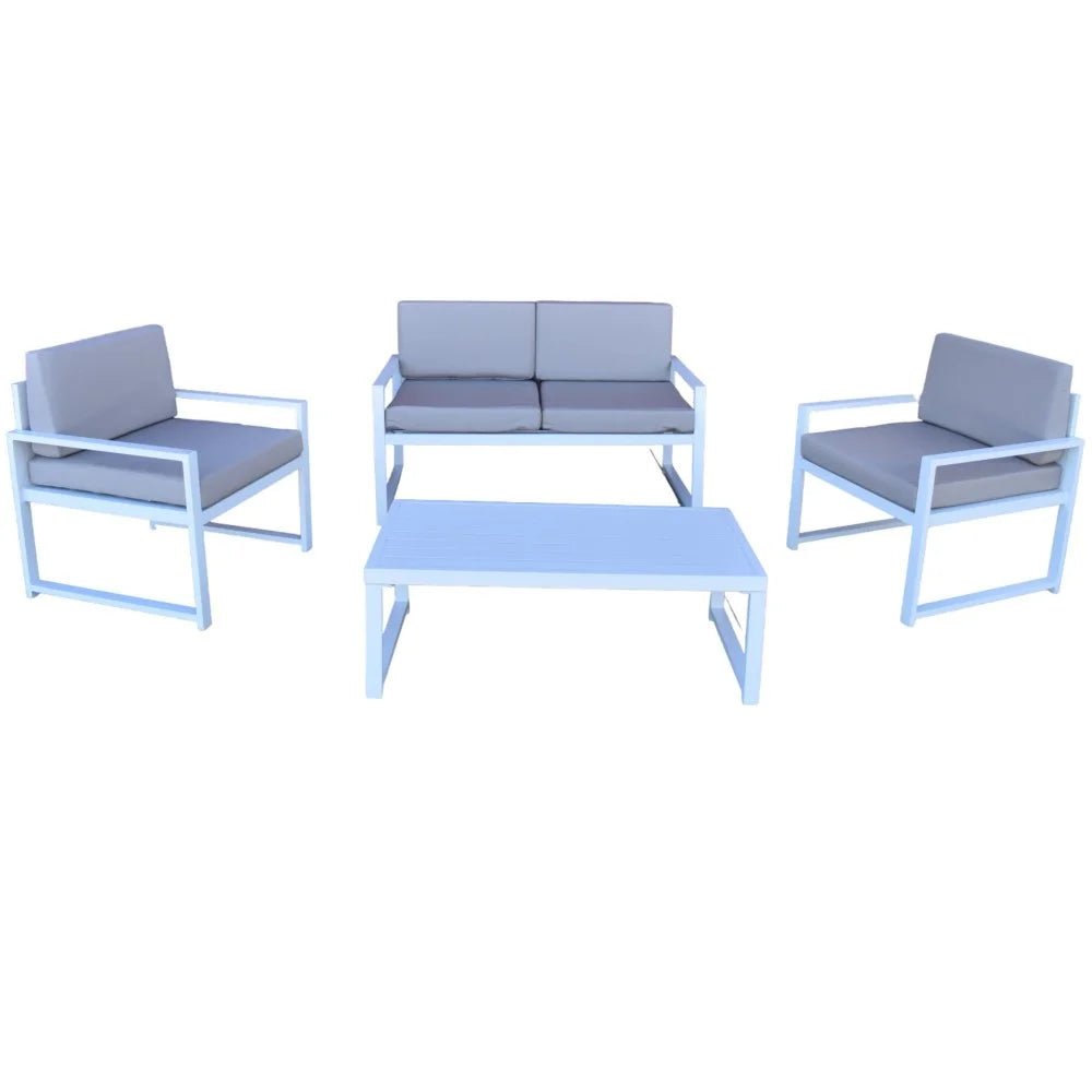 Σετ Σαλόνι κήπου 4 τεμαχίων με σκελετό από αλουμίνιο - The GrBazaar of BrandsThe GrBazaar of BrandsΣετ Σαλόνι κήπου 4 τεμαχίων με σκελετό από αλουμίνιο