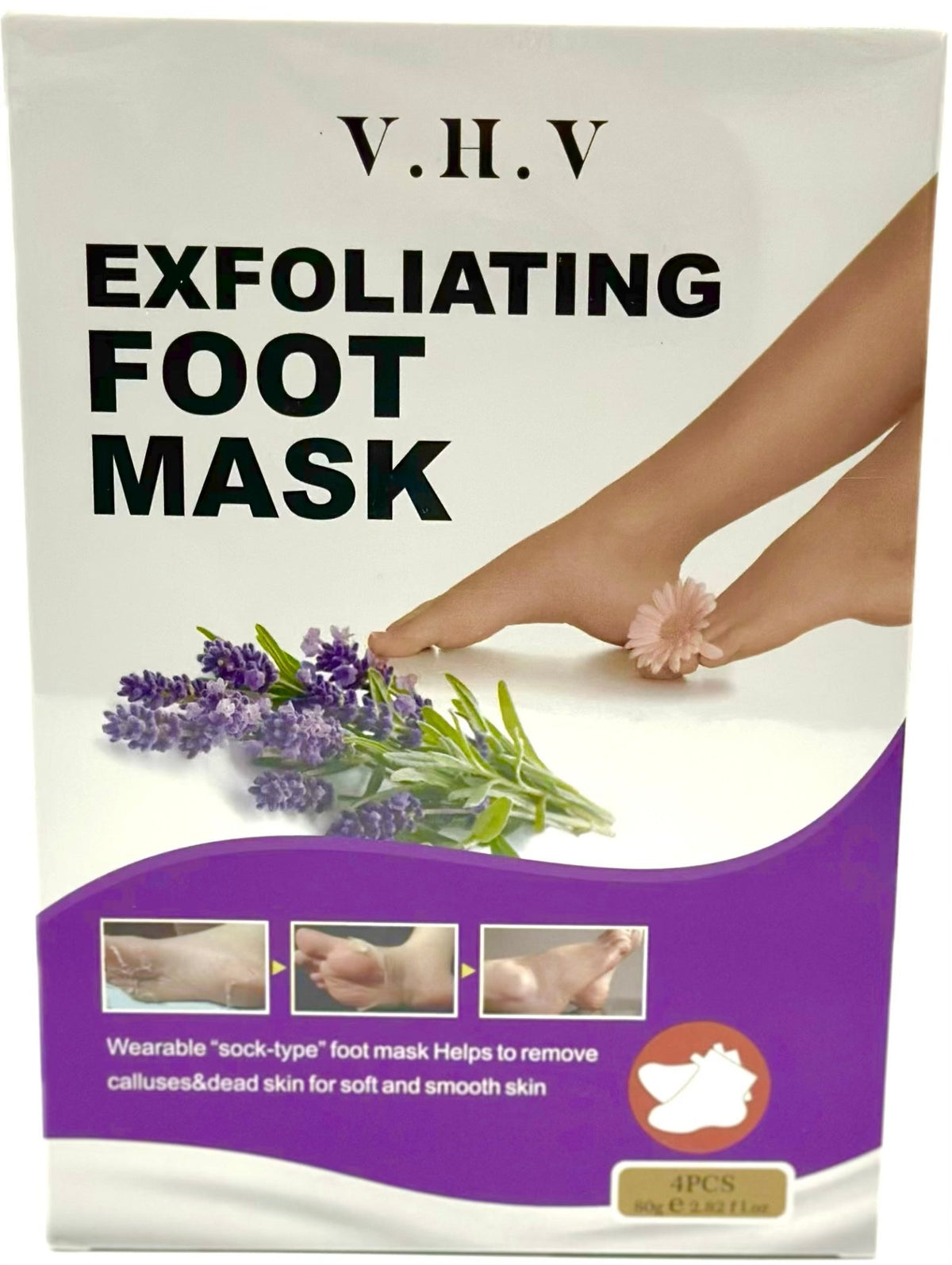Exfoliating Foot Mask Απολεπιστική Μάσκα Ποδιών 4 ΤΜΧ by V.H.V - BEAUTYV.H.V®The GrBazaar of Brands