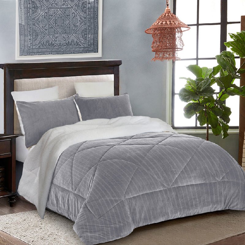 Κουβερτοπάπλωμα Super Soft 4.5 kg υπέρδιπλο γεωμετρικό 220×240 Flannel-Sherpa σε 8 διαφορετικές αποχρώσεις - ΚΟΥΒΕΡΤΕΣThe GrBazaar of BrandsThe GrBazaar of Brands