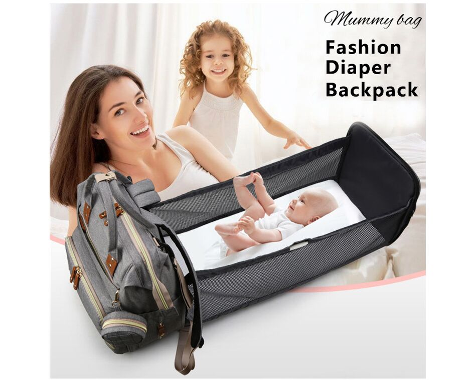 MammyGr® Aδιάβροχο σακίδιο πλάτης & μητρότητας & πτυσσόμενο κρεβάτι & τσάντα & αλλαξιέρα - BEAUTYMammyGr®The GrBazaar of Brands