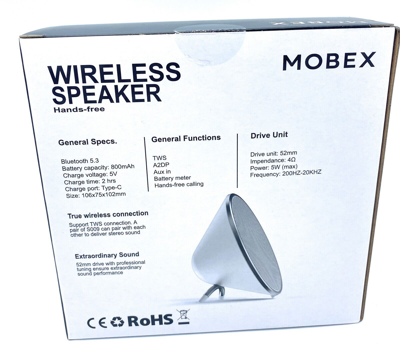 Στρογγυλό ασύρματο ηχείο με Bluetooth 5W - ΗΧΕΙΑMobex®The GrBazaar of Brands