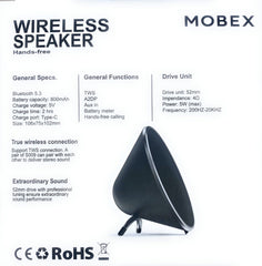 Στρογγυλό ασύρματο ηχείο με Bluetooth 5W - ΗΧΕΙΑMobex®The GrBazaar of Brands