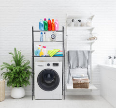 Μεταλλικό Ράφι Αποθήκευσης Πάνω από Πλυντήριο – 3 Επίπεδα | Εξοικονόμηση Χώρου & Οργάνωση Μπάνιου - The GrBazaar of BrandsThe GrBazaar of BrandsΜεταλλικό Ράφι Αποθήκευσης Πάνω από Πλυντήριο – 3 Επίπεδα | Εξοικονόμηση Χώρου & Οργάνωση Μπάνιου
