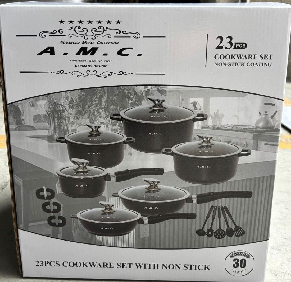 Σετ Μαγειρικών Σκευών A.M.C. 23 Τεμαχίων | Αντικολλητικό, Ανθεκτικό &amp; Κομψό – Non Stick Coating 💎 | Για Όλες τις Εστίες - The GrBazaar of BrandsThe GrBazaar of BrandsΣετ Μαγειρικών Σκευών A.M.C. 23 Τεμαχίων | Αντικολλητικό, Ανθεκτικό &amp; Κομψό – Non Stick Coating 💎 | Για Όλες τις Εστίες