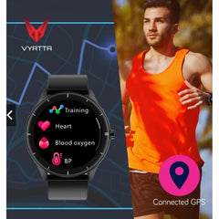 VYATTA R17 FITME SOUL Επαναφορτιζόμενο smartwatch με παλμογράφο μαύρο - SMARTWATCHESVYATTA®The GrBazaar of Brands